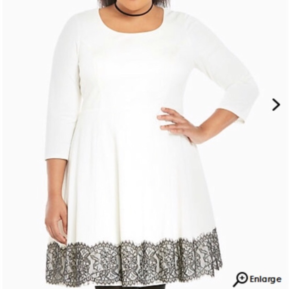BLACK FRIDAY☁️🖤 Torrid Black Lace Skater Dress